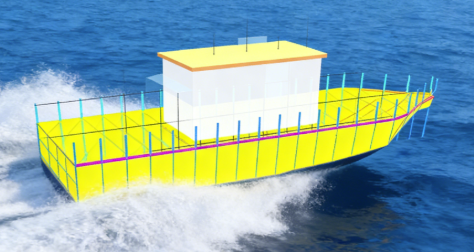 AI-generated boat visualization